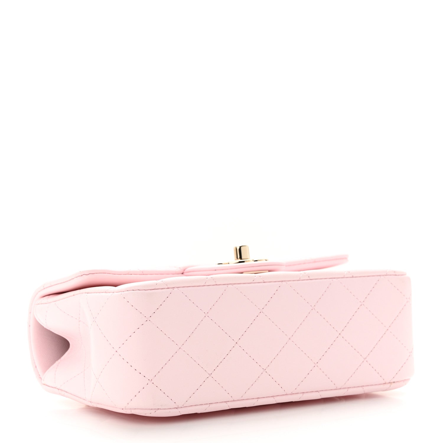 Chanel Lambskin Quilted Mini Top Handle Rectangular Flap Light Pink 4 of 10