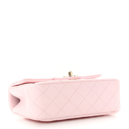 Chanel Lambskin Quilted Mini Top Handle Rectangular Flap Light Pink 4 of 10