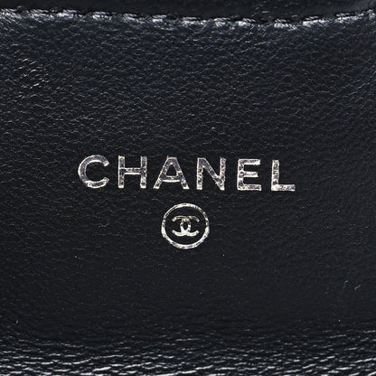 Chanel Lambskin Quilted Zip Card Holder Black 7 of 10
