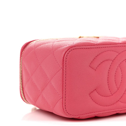 Chanel Caviar Quilted Sweetheart Vanity Case Pink 9 of 11