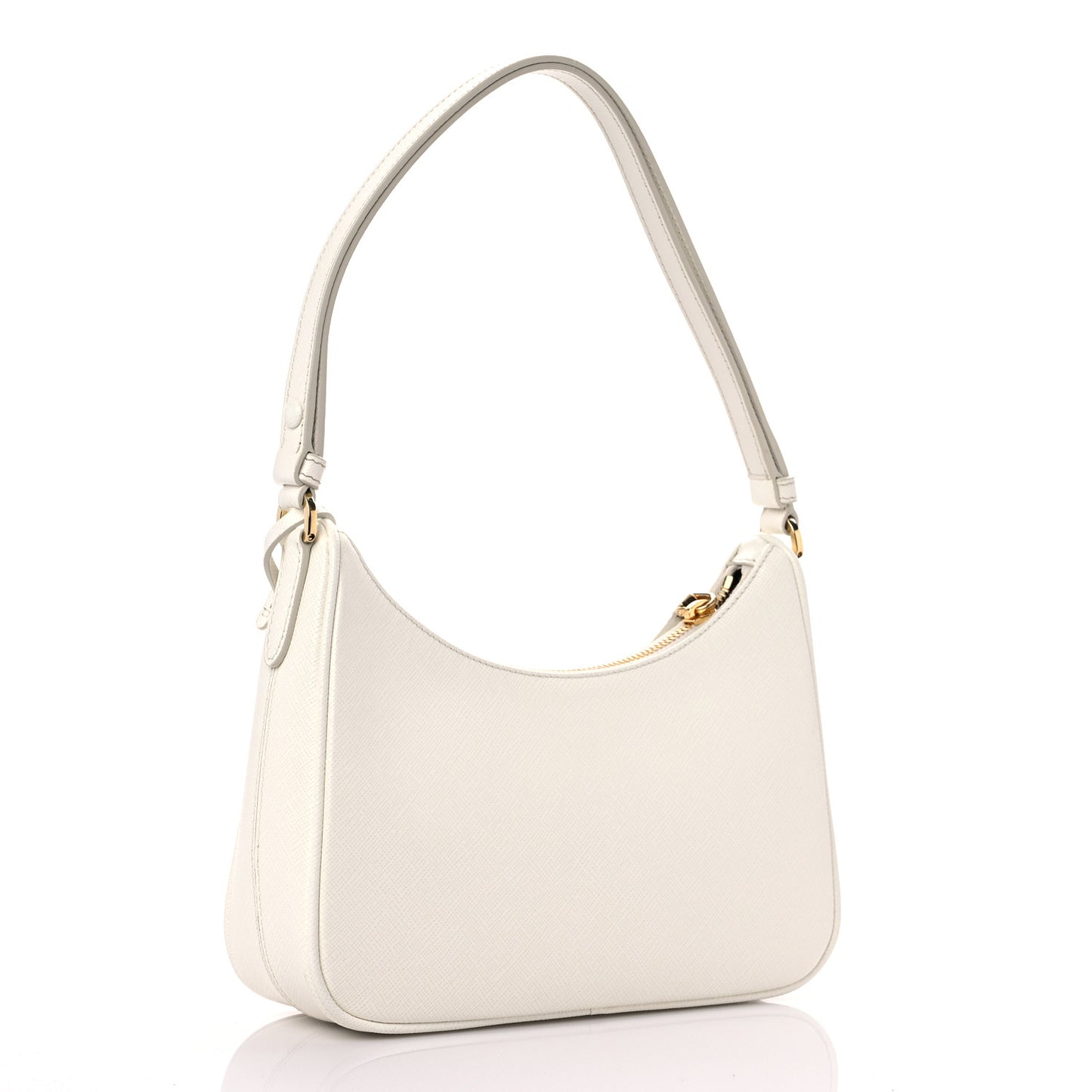 Saffiano Lux Mini Re-Edition Shoulder Bag White