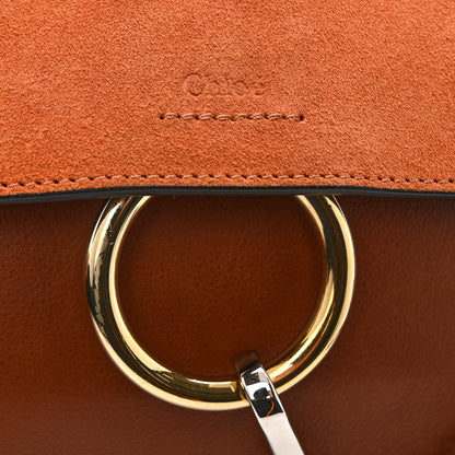 Chloe Calfskin Suede Mini Chain Faye Shoulder Bag Tobacco 12 of 12