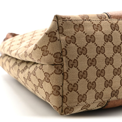 Gucci Monogram Medium Bamboo Bar Tote Brown 9 of 12