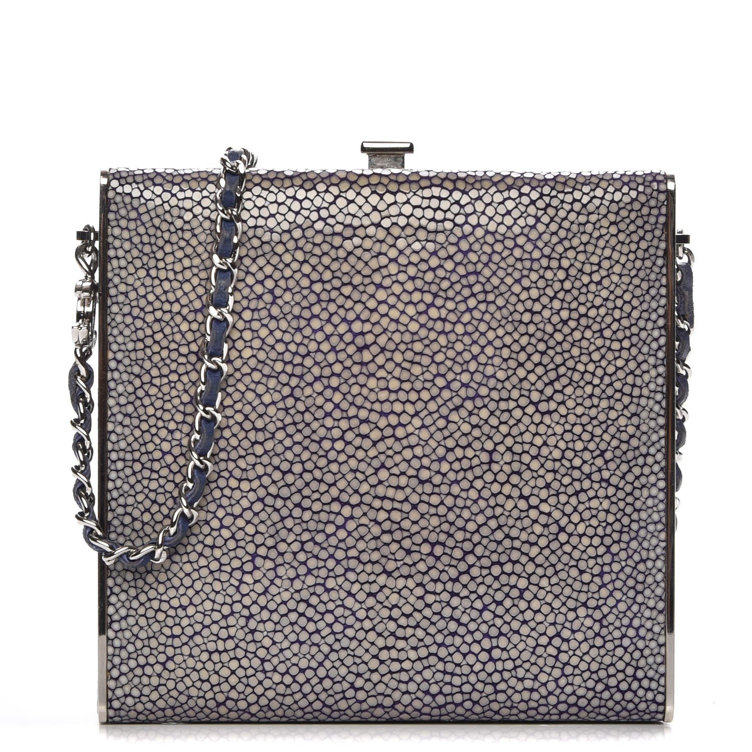 Chanel Stingray Box Clutch Blue 1 of 7