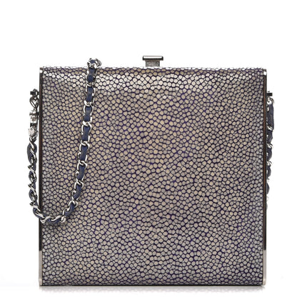 Chanel Stingray Box Clutch Blue 1 of 7