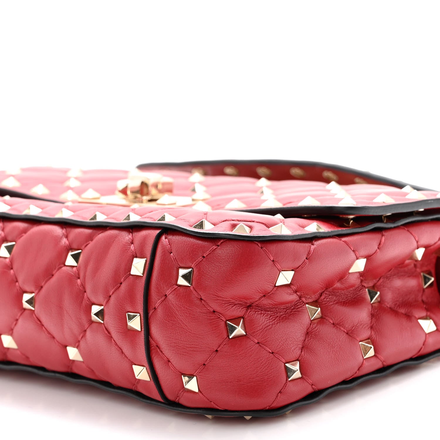 Valentino Garavani Nappa Small Rockstud Spike Shoulder Bag Rosso Valentino 9 of 9