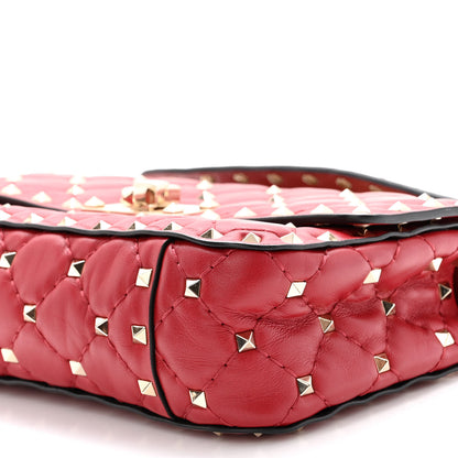 Valentino Garavani Nappa Small Rockstud Spike Shoulder Bag Rosso Valentino 9 of 9