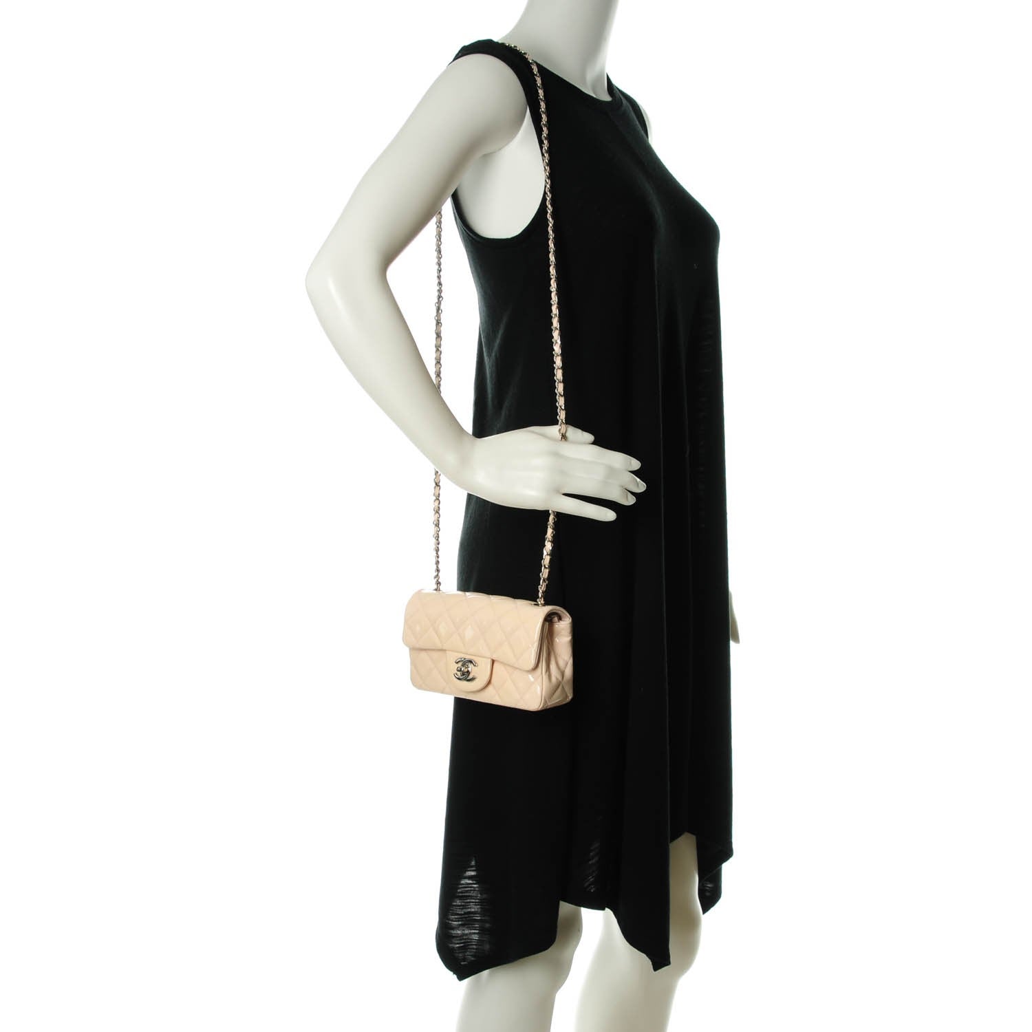 Chanel Patent Calfskin Quilted Extra Mini Flap Pink 2 of 8