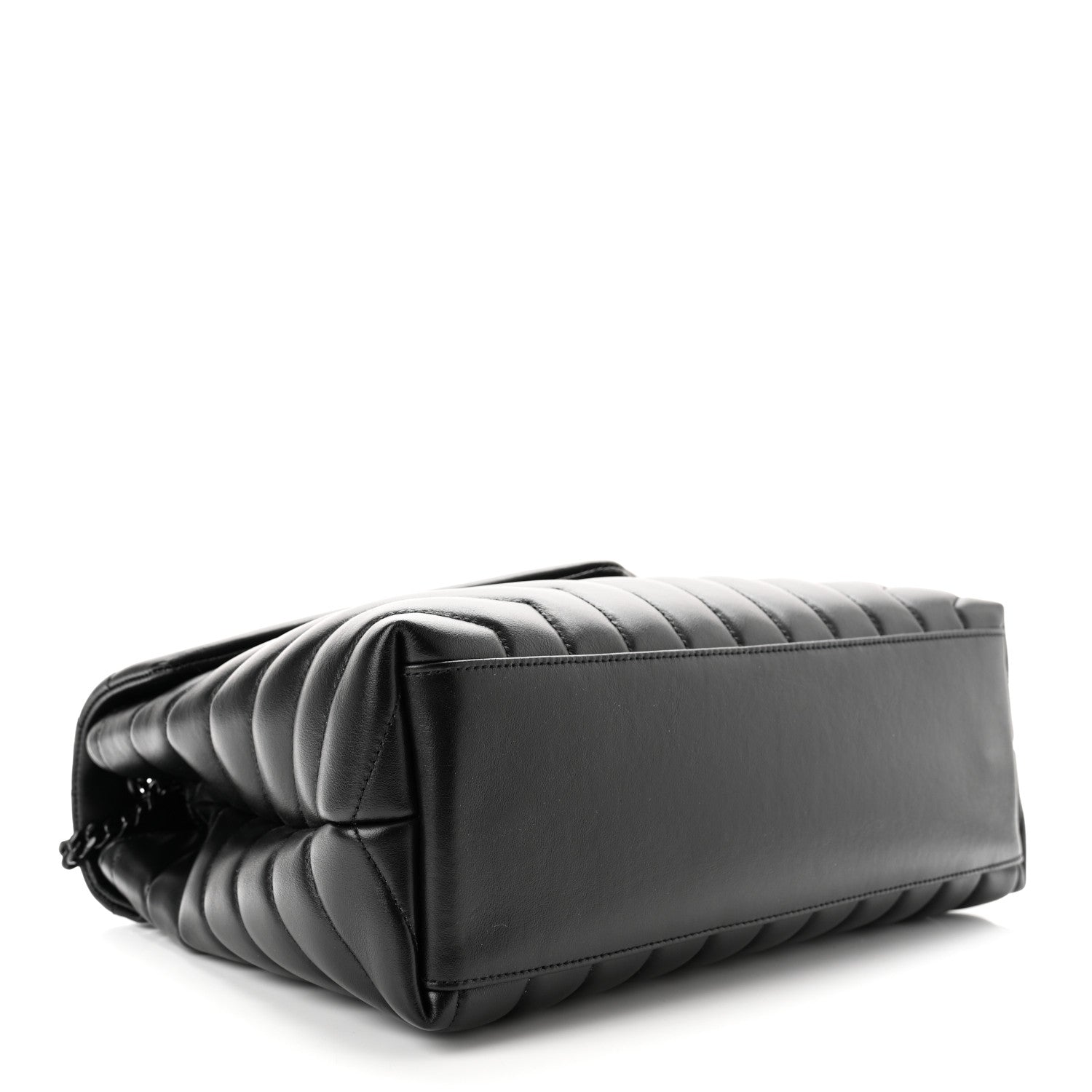 Saint Laurent Calfskin Y Quilted Monogram Monochrome Medium Loulou Chain Satchel Black 3 of 10