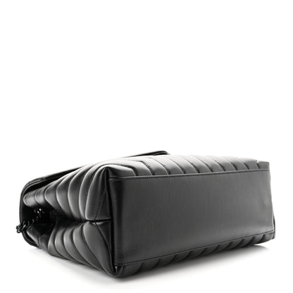 Saint Laurent Calfskin Y Quilted Monogram Monochrome Medium Loulou Chain Satchel Black 3 of 10