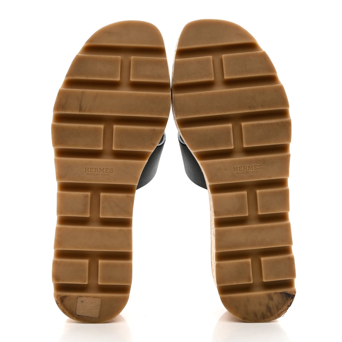 Calfskin Cork Eze 30 Sandals 36 Black