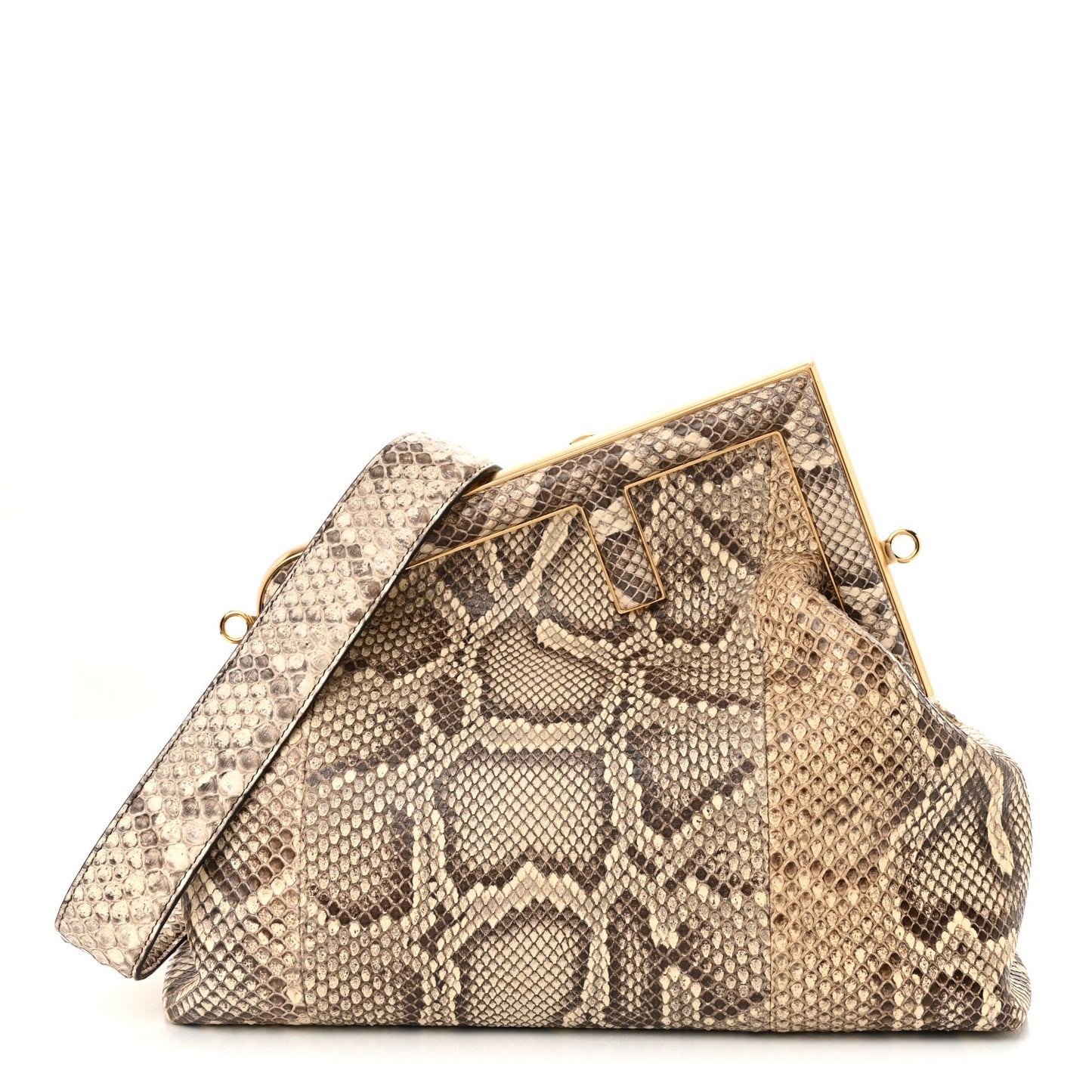Snakeskin Small Fendi First Daisy Roccia