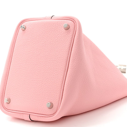 Hermes Taurillon Clemence Picotin Lock 18 PM Rose Sakura 10 of 12