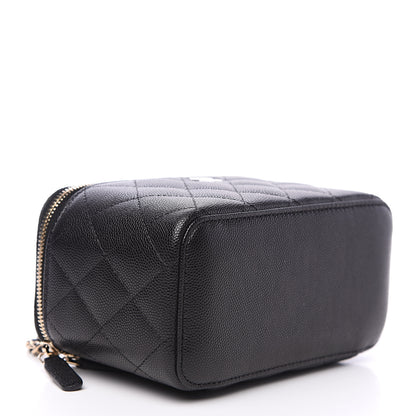 Chanel Caviar Quilted Small Vanity Case With Chain Black 3 of 9
