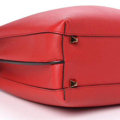 MCM Grained Calfskin Medium Milla Hobo Ruby Red 8 of 11