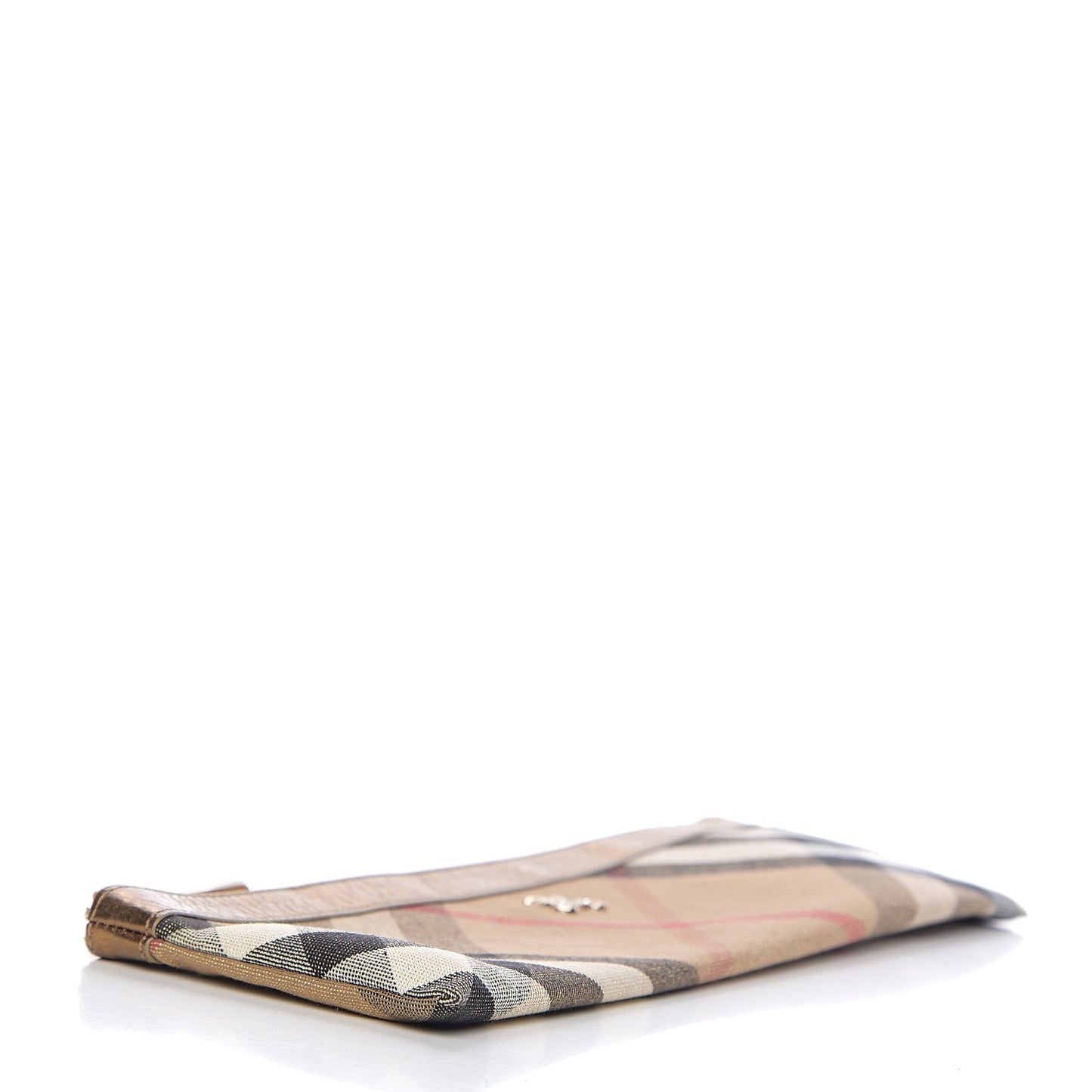 Shimmer Check Zip Pouch Gold