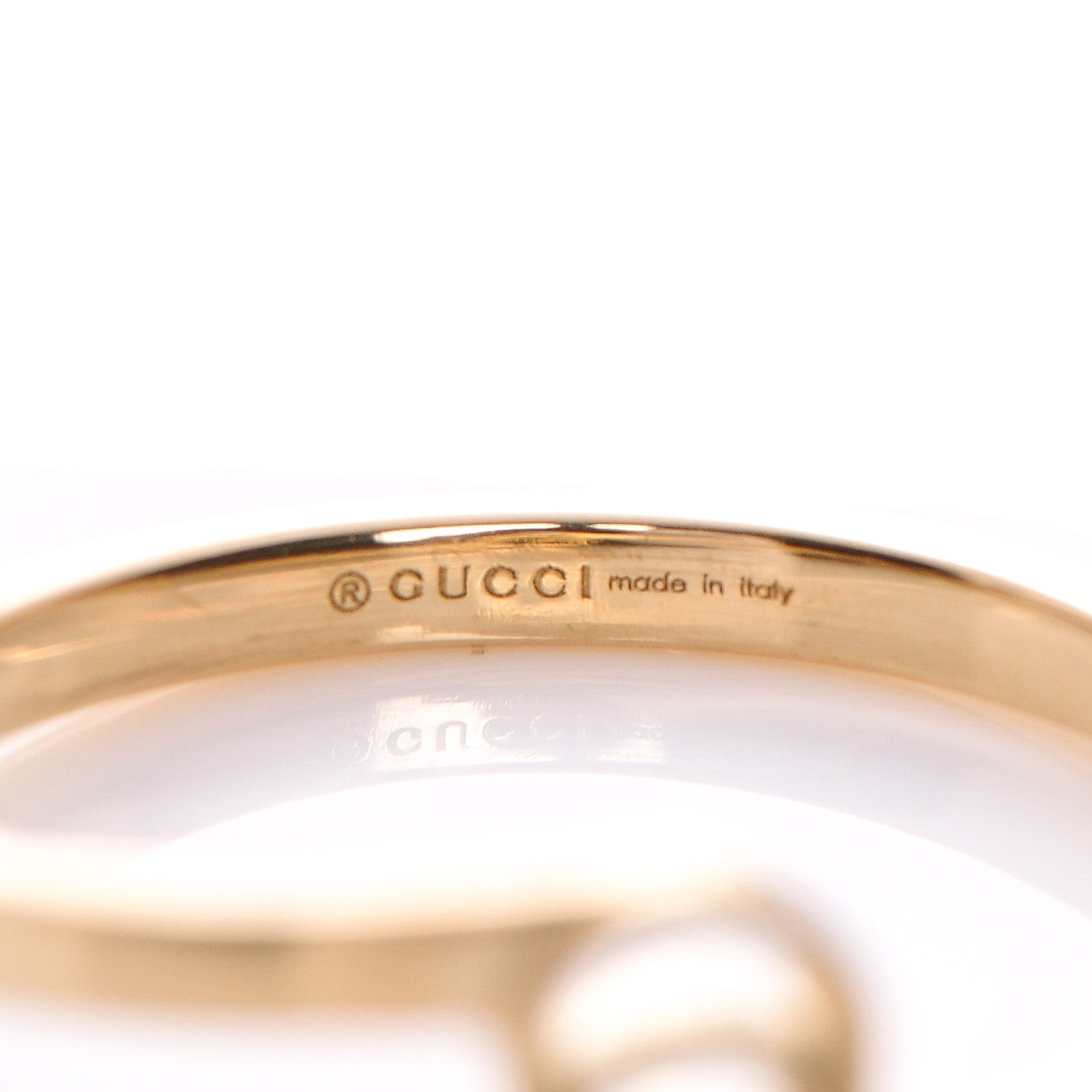 Gucci 18K Yellow Gold Running G Ring 7.5 5 of 5