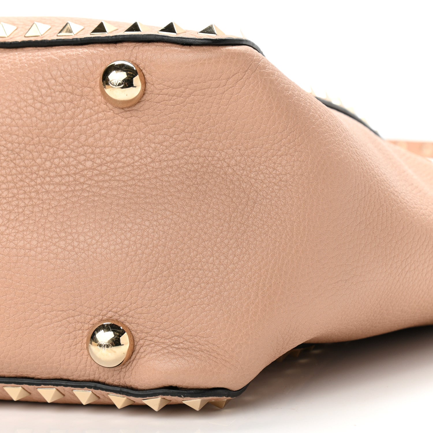 Valentino Garavani Pebbled Calfskin Medium Rockstud Tote Skin Sorbet 8 of 10