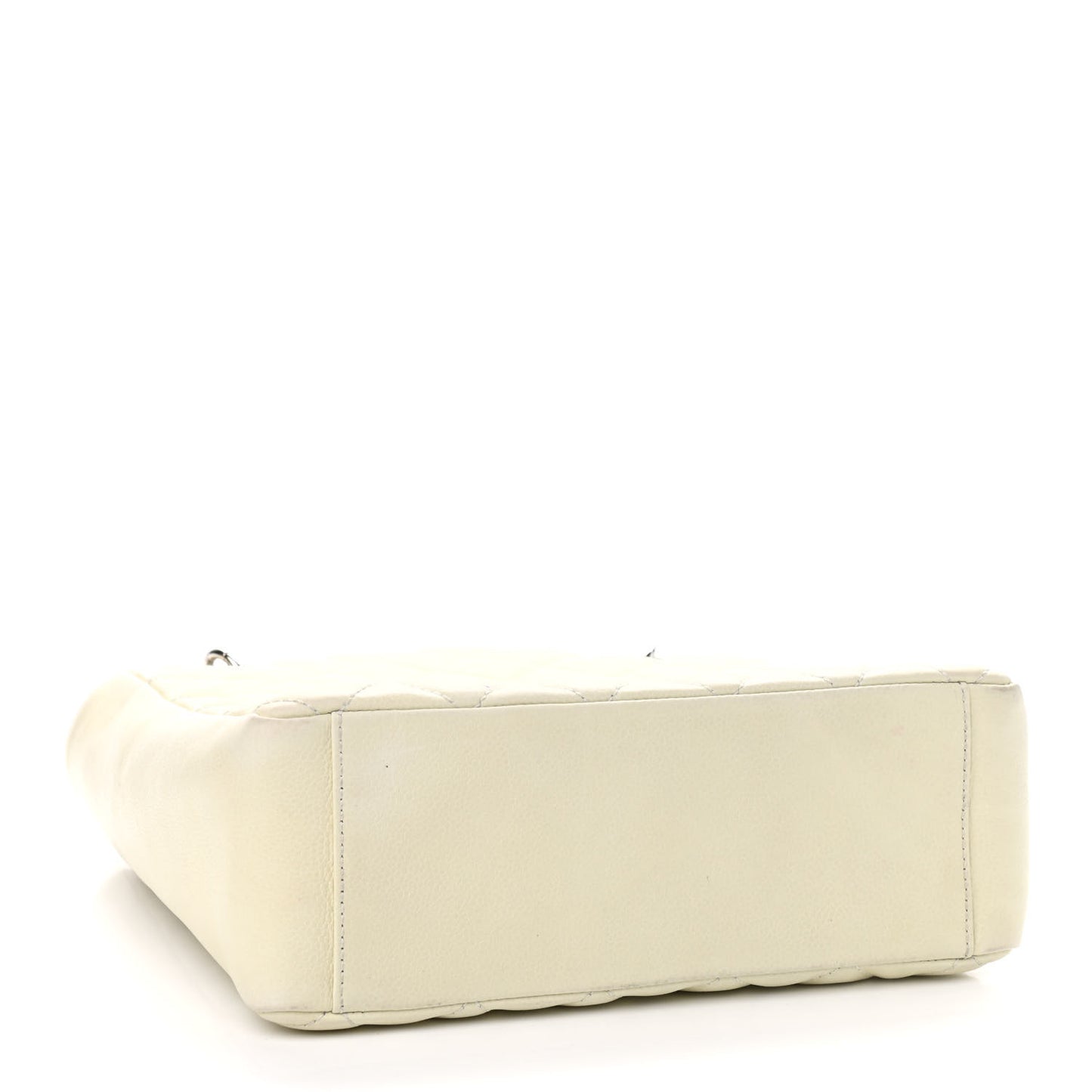 Caviar Quilted Petit Shopping Tote PST Light Beige