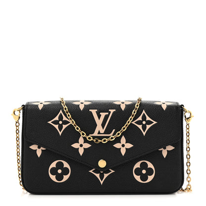 Louis Vuitton Empreinte Monogram Giant Felicie Pochette Black Beige 1 of 11