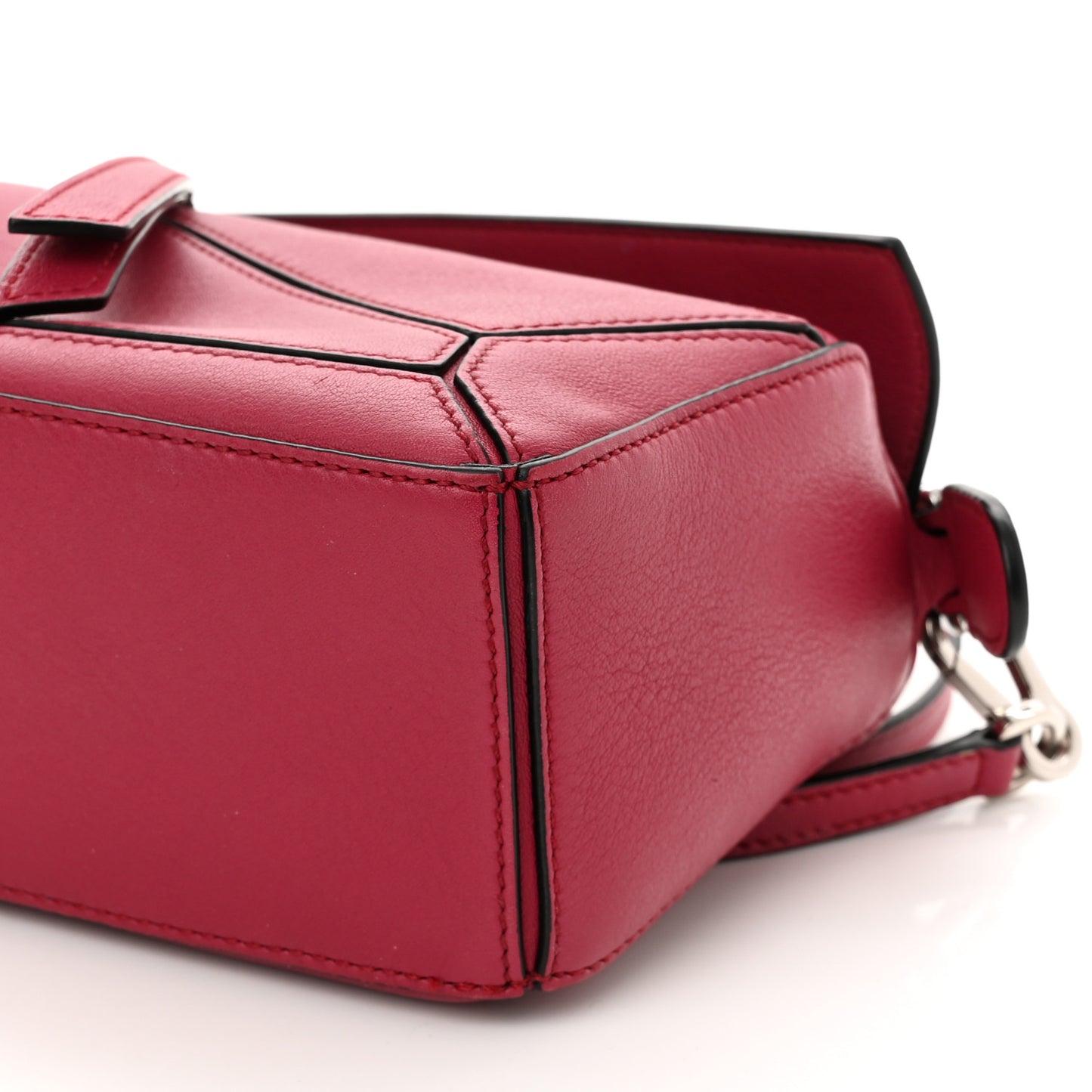 Calfskin Mini Puzzle Bag Raspberry