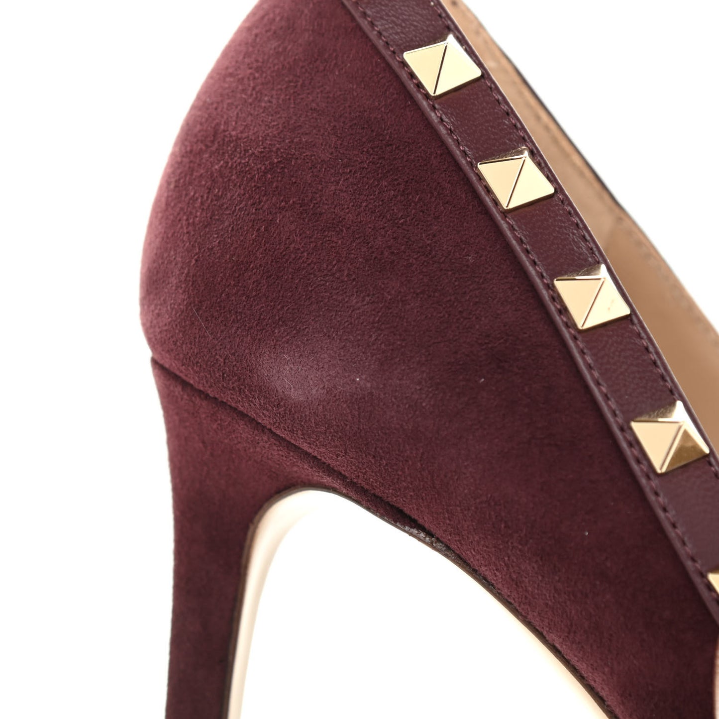 Suede Rockstud 85mm Pumps 39 Camelia