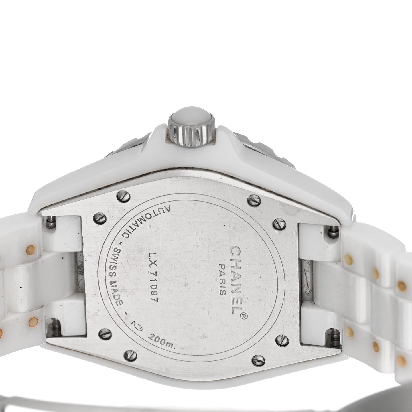Stainless Steel Ceramic Diamond Pave Bezel 38mm J12 Automatic Watch White