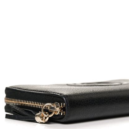 Gucci Pebbled Calfskin Soho Zip Around Wallet Black 7 of 12