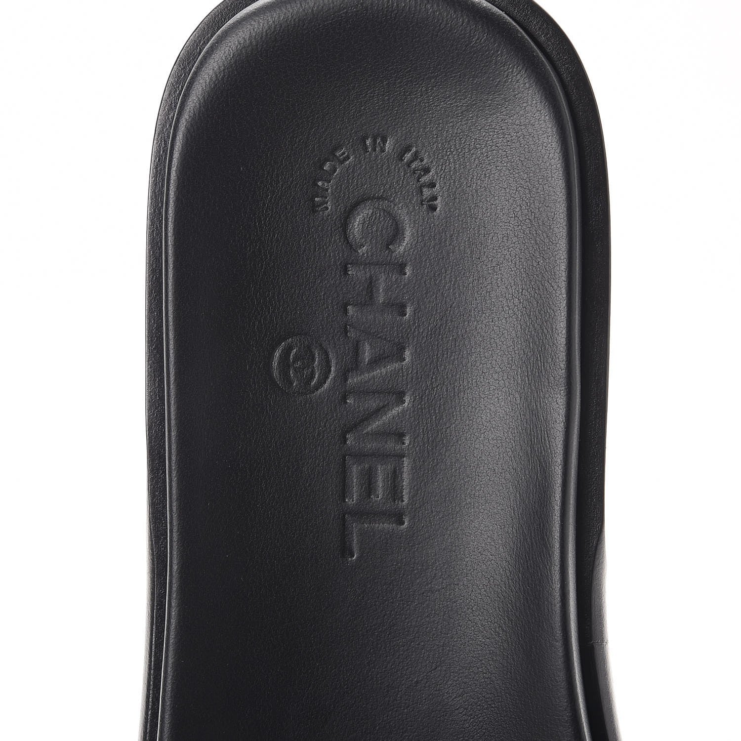 Chanel Patent Calfskin CC Slip On Mules 38.5 Black 8 of 9