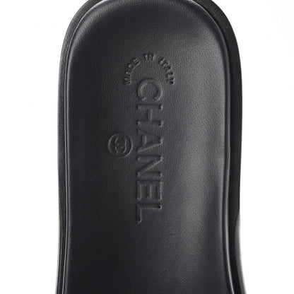 Chanel Patent Calfskin CC Slip On Mules 38.5 Black 8 of 9