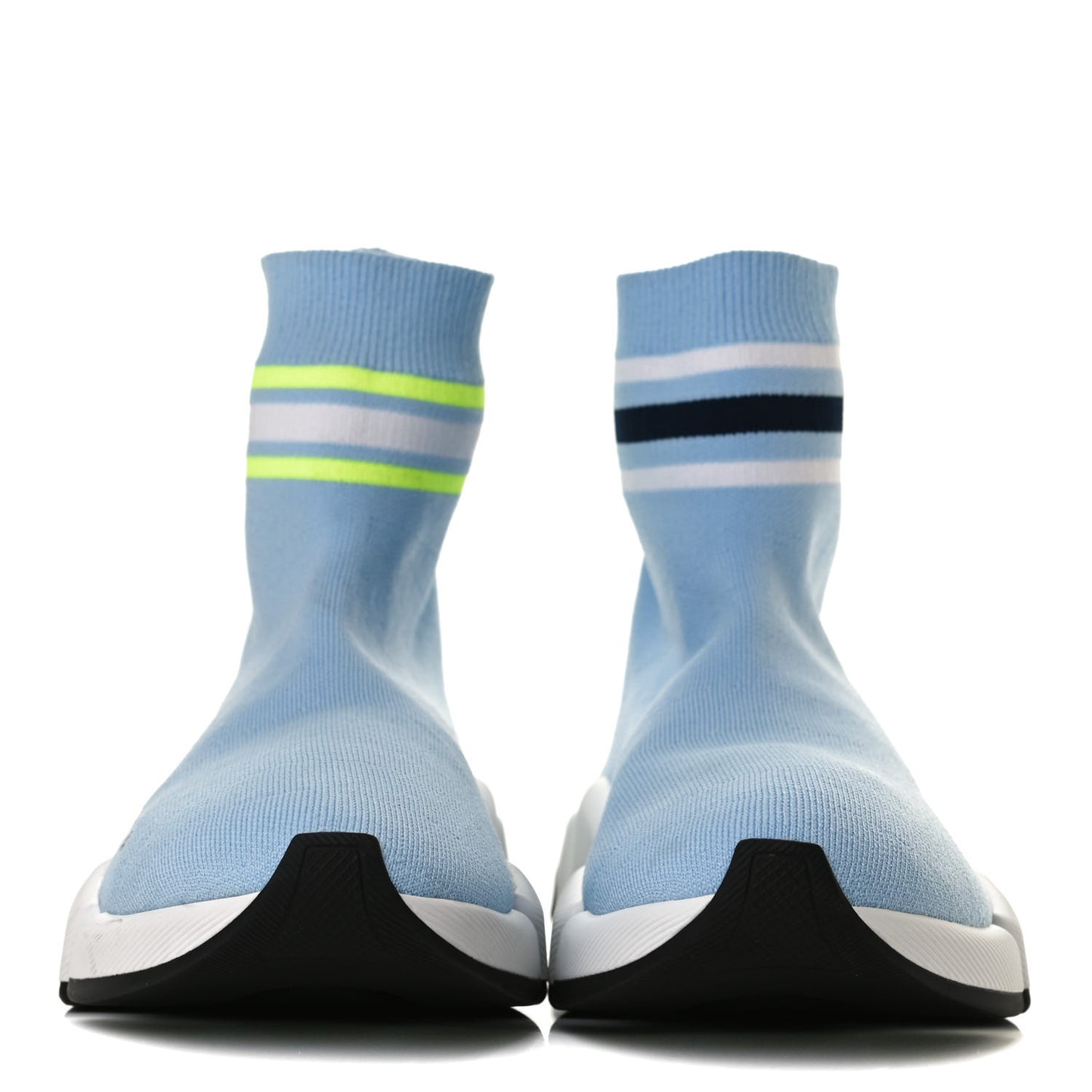 Technical 3D Recycled Knit Striped Womens Speed 2.0 Sneakers 37 Airy Blue Navy Fluorescent Yellow