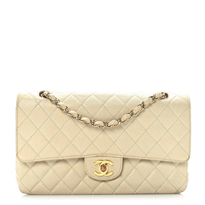 Chanel Caviar Quilted Medium Double Flap White 1 of 12