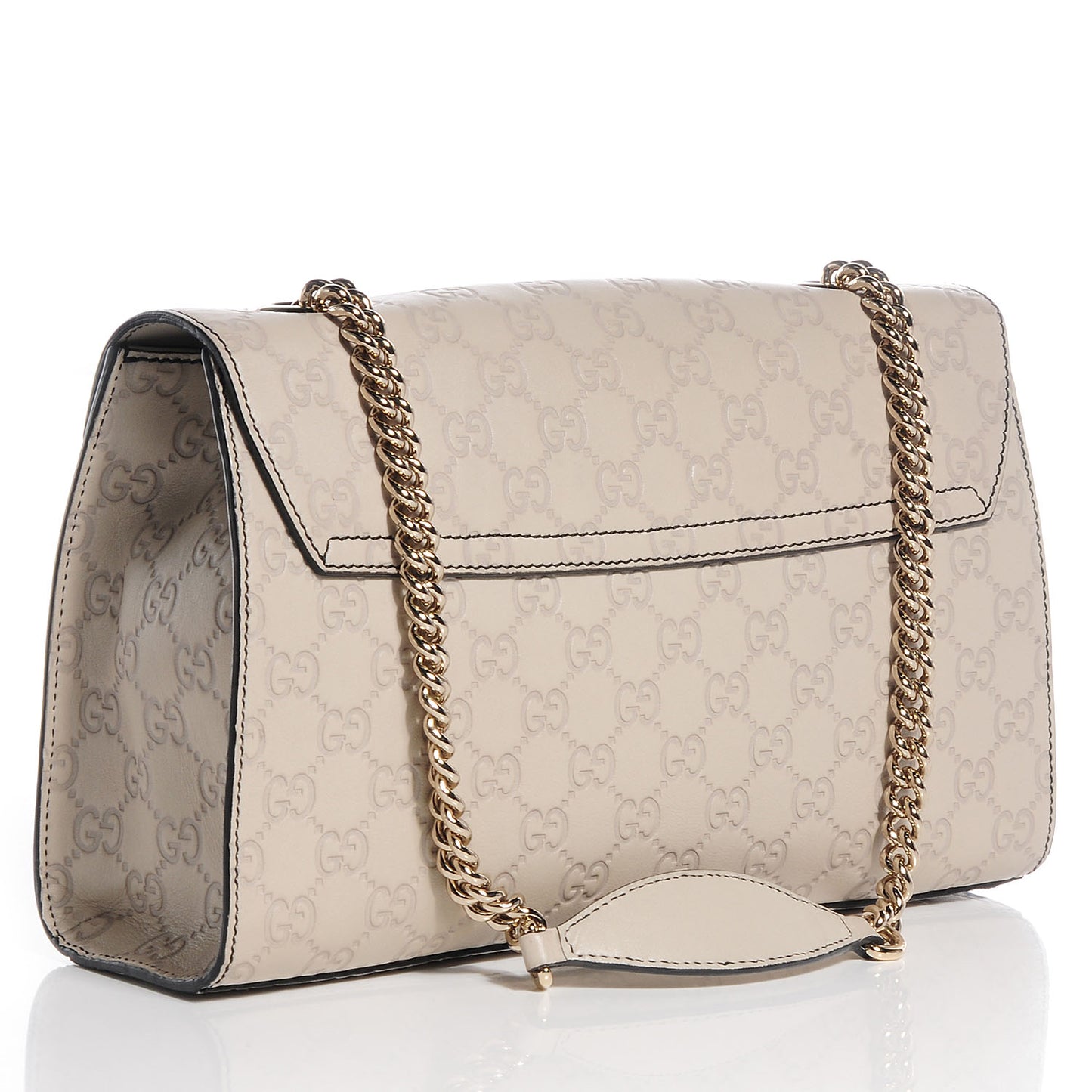 Guccissima Signature Medium Emily Chain Shoulder Bag Mystic White