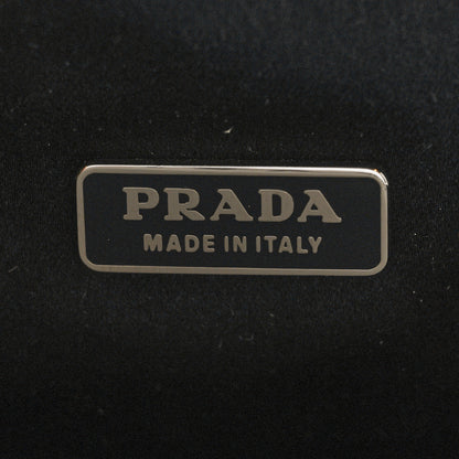 Prada Satin Raso Shoulder Bag Black 5 of 9