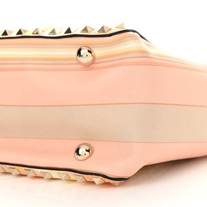 Valentino Garavani Vitello Native Couture 1975 Small Rockstud Tote Mandarin Sorbet 9 of 10