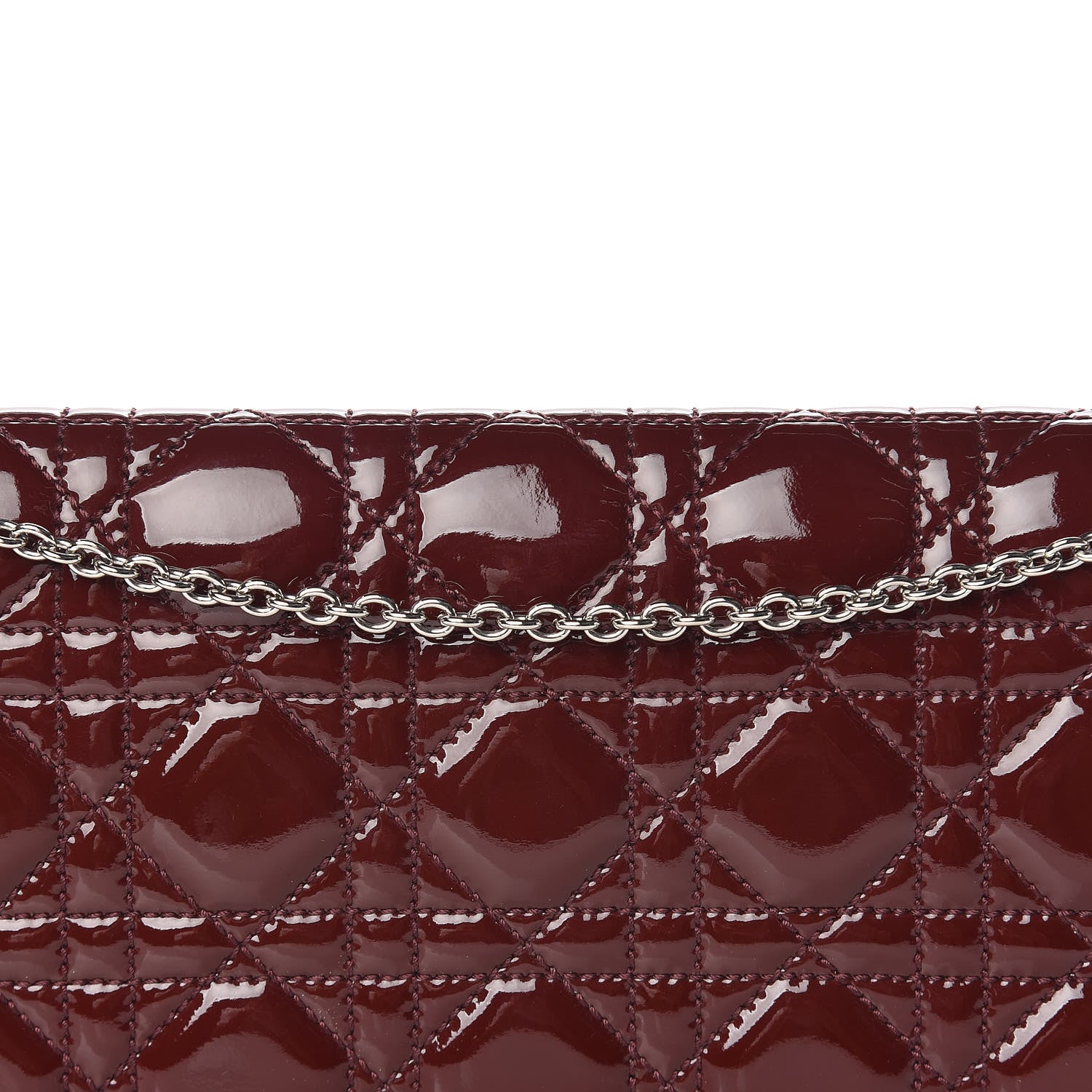 Christian Dior Patent Cannage Lady Dior Convertible Clutch Bordeaux 11 of 11
