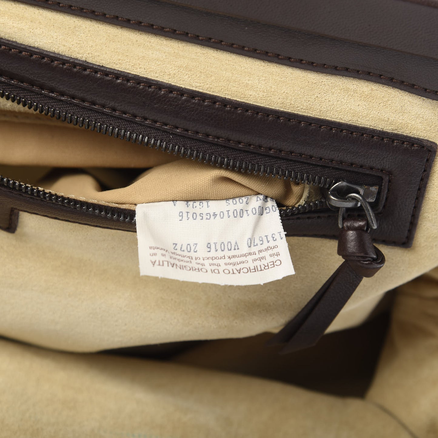 Nappa Intrecciato Frame Shoulder Bag Ebano