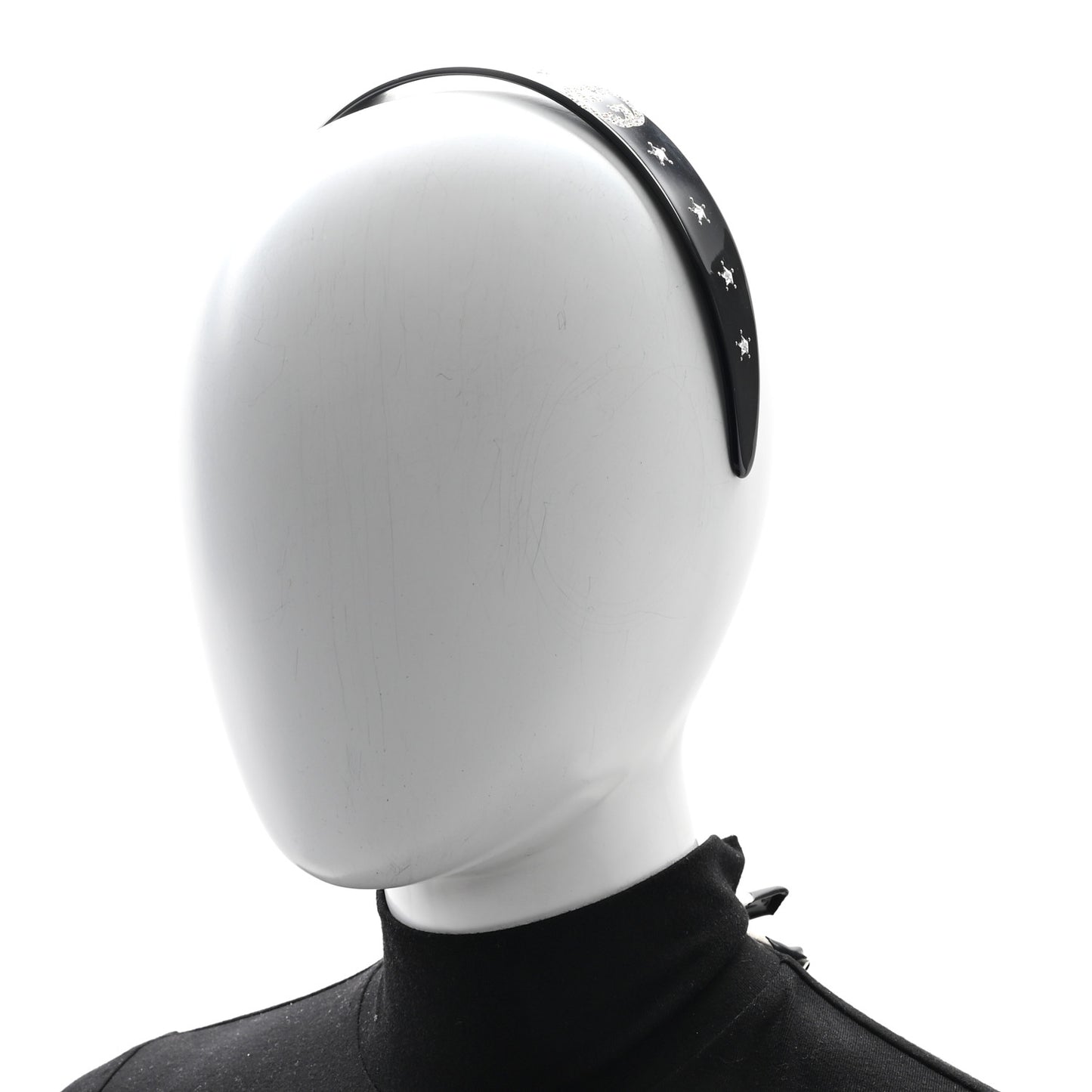 Resin Crystal Interlocking G Headband Black