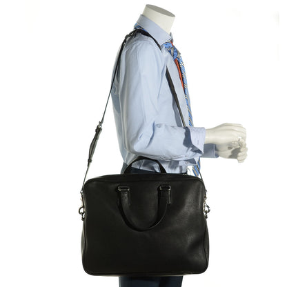 Gucci Pebbled Calfskin Large Soho Briefcase Black 2 of 8