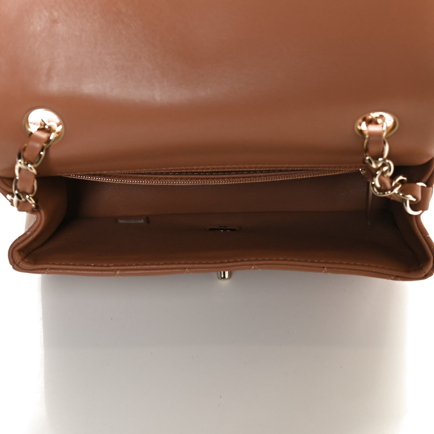 Chanel Lambskin Quilted Mini Rectangular Flap Brown 4 of 10