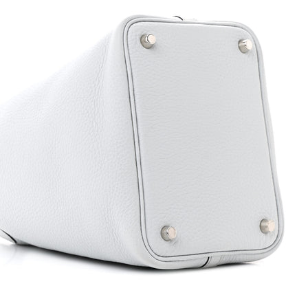 Hermes Taurillon Clemence Picotin Lock 18 PM Bleu Pale 9 of 13