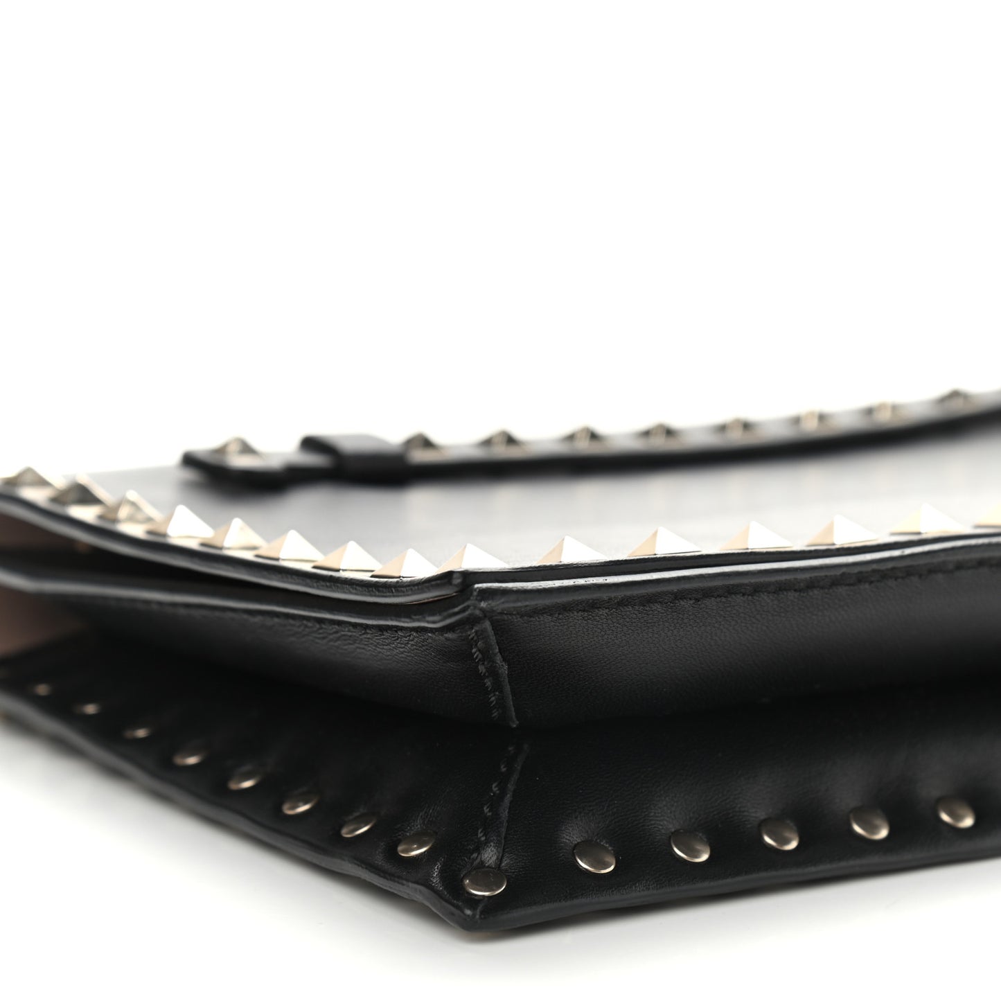 Nappa Rockstud Wristlet Clutch Black