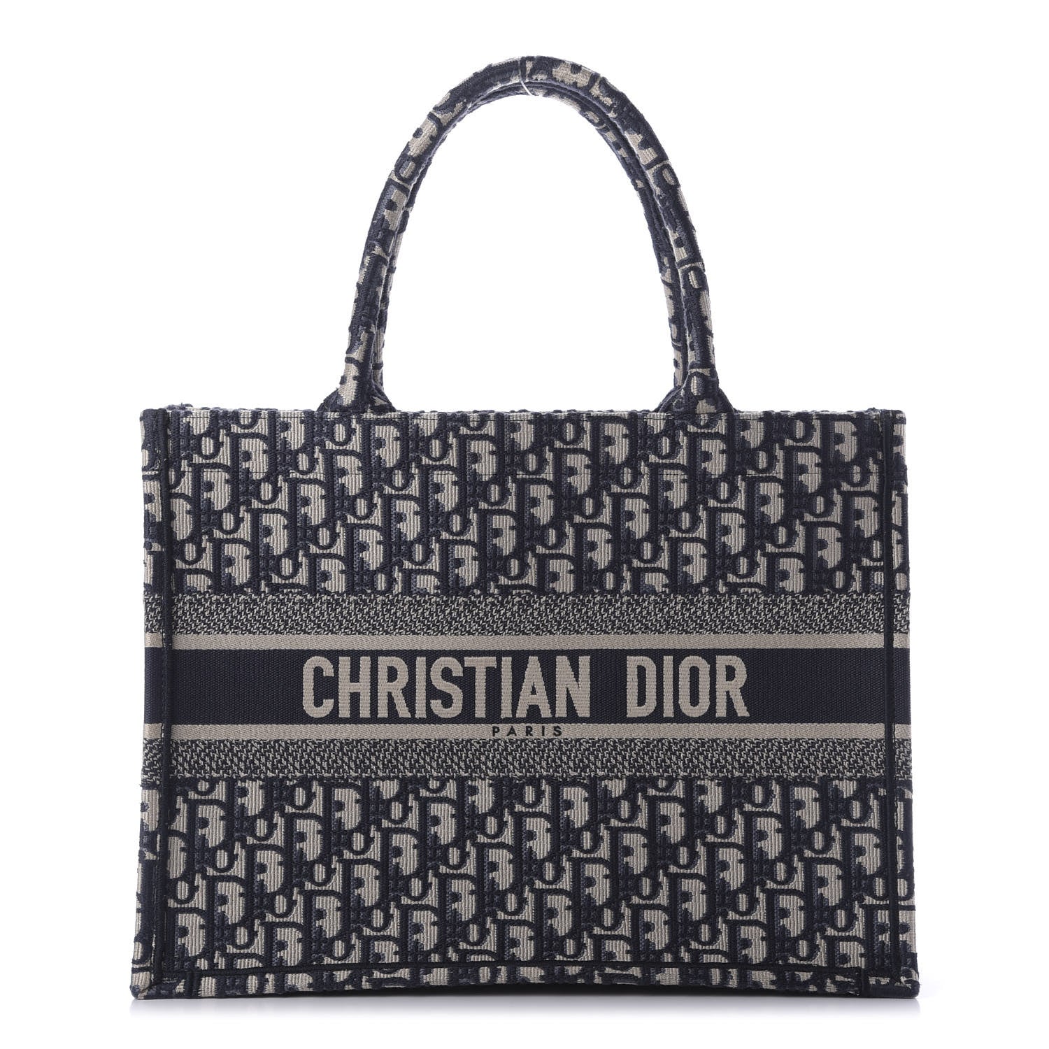 Christian Dior Oblique Medium Book Tote Blue Multicolor 1 of 9