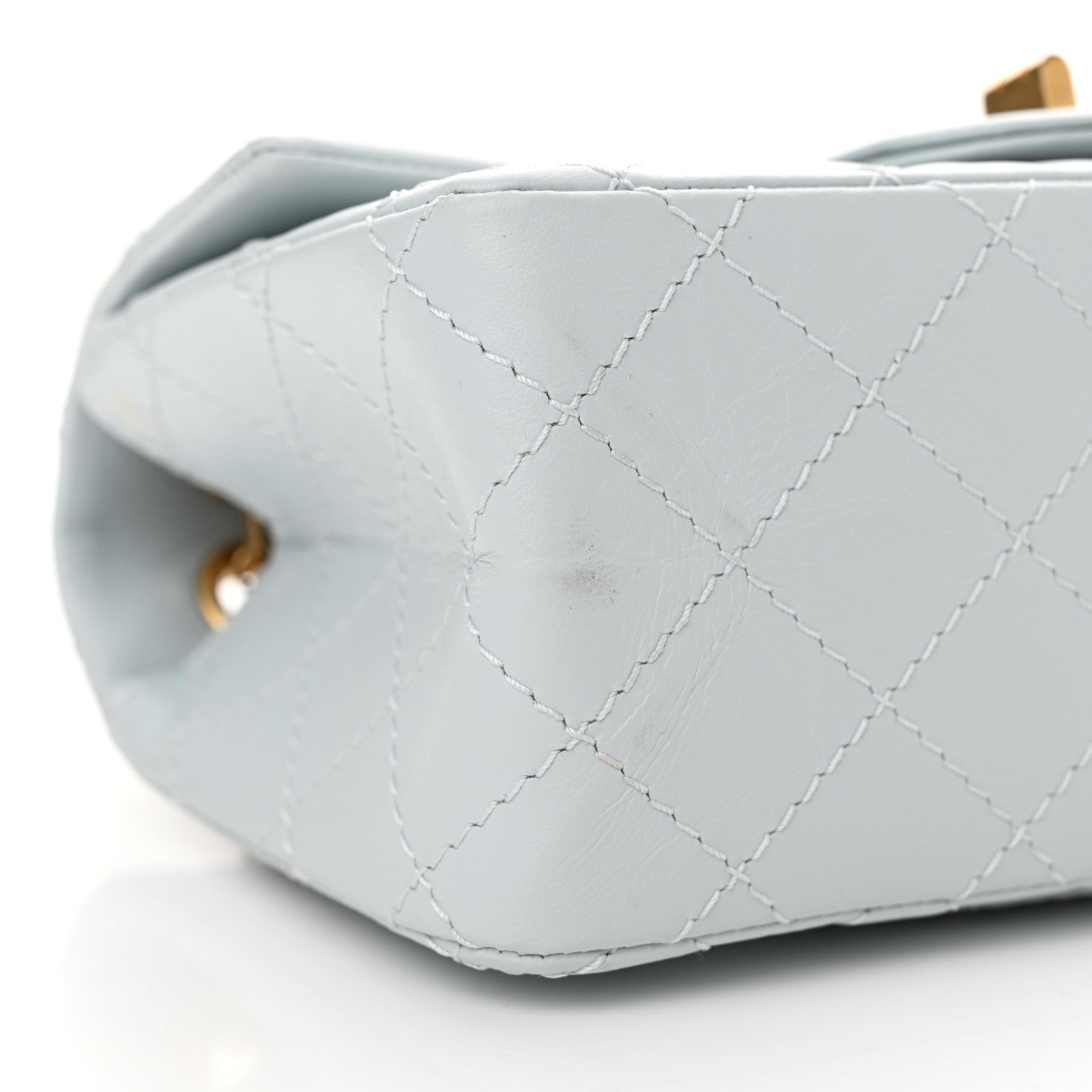 Chanel Aged Calfskin Quilted 2.55 Reissue Mini Flap Light Blue 9 of 11