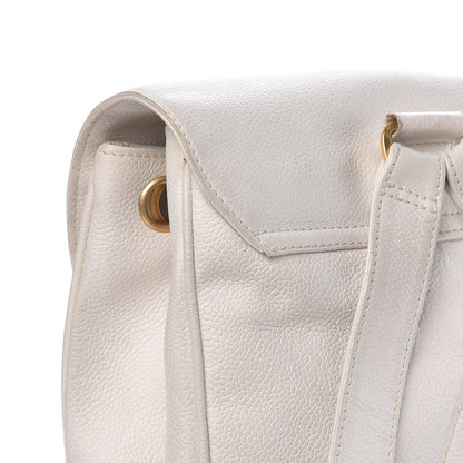Chanel Caviar CC Backpack White 16 of 24