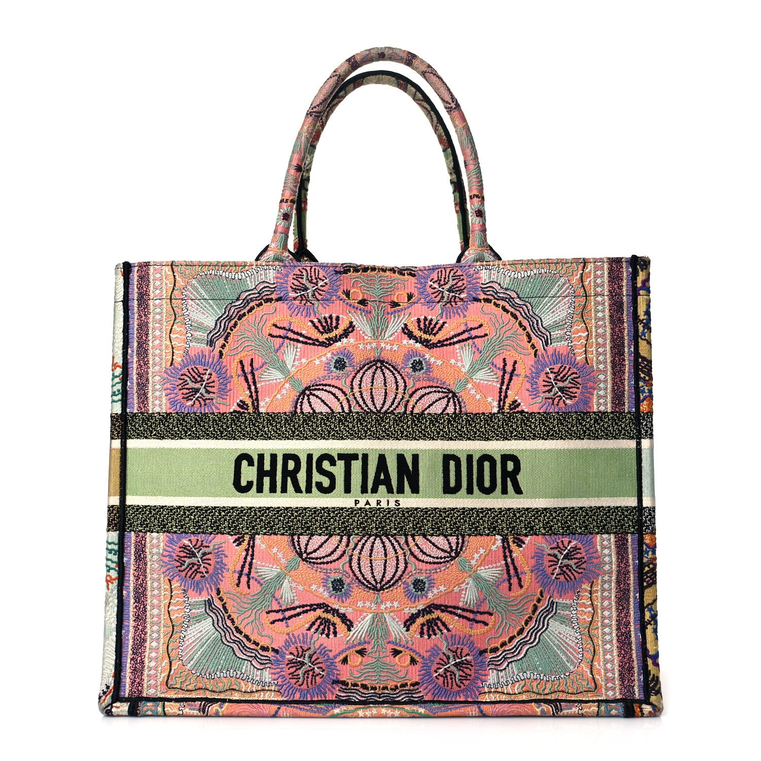 Christian Dior Canvas Embroidered Large In Lights Book Tote Multicolor 1 of 10