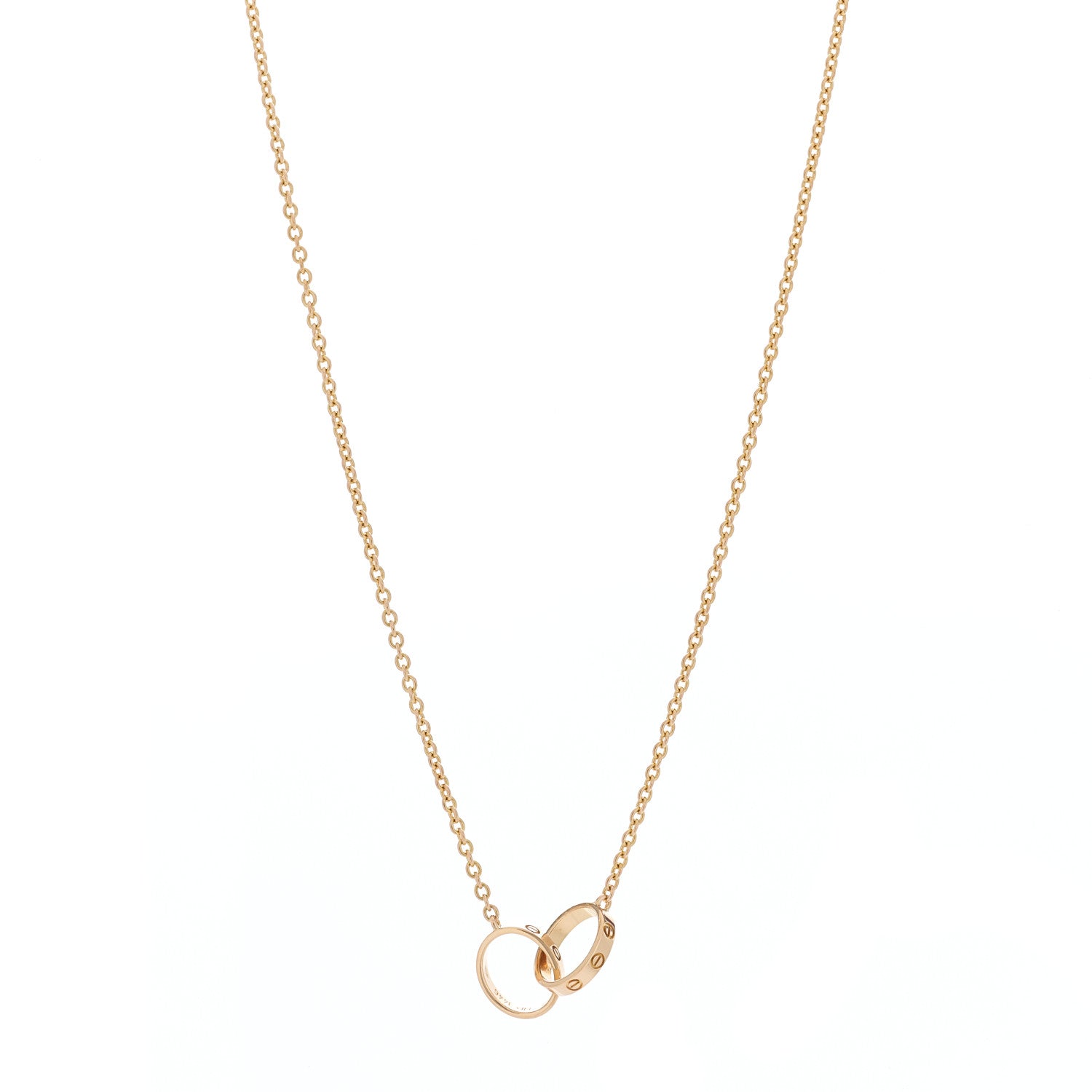 Cartier 18K Pink Gold Interlocking LOVE Necklace 1 of 5