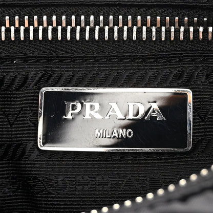 Prada Tessuto Nylon Triangle Quilted Padded Patchwork System Shoulder Bag Black 7 of 10