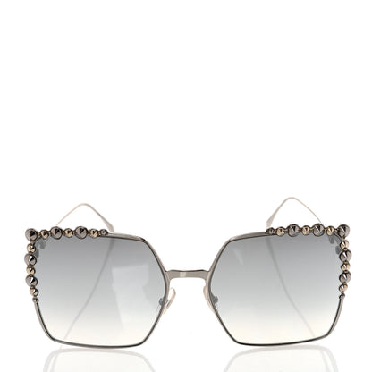 Fendi Metal Dots Square Sunglasses FF 0259/S Palladium 2 of 7
