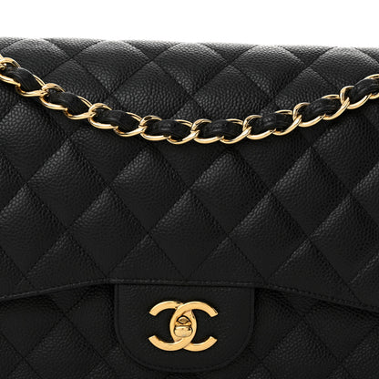 Chanel Caviar Quilted Jumbo Double Flap Black 8 of 18